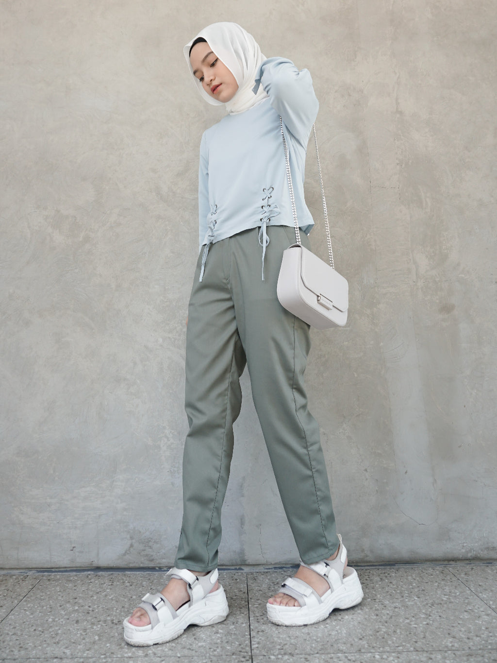 SEELARAS - Selaras Pants Sage Green / Celana Panjang Wanita