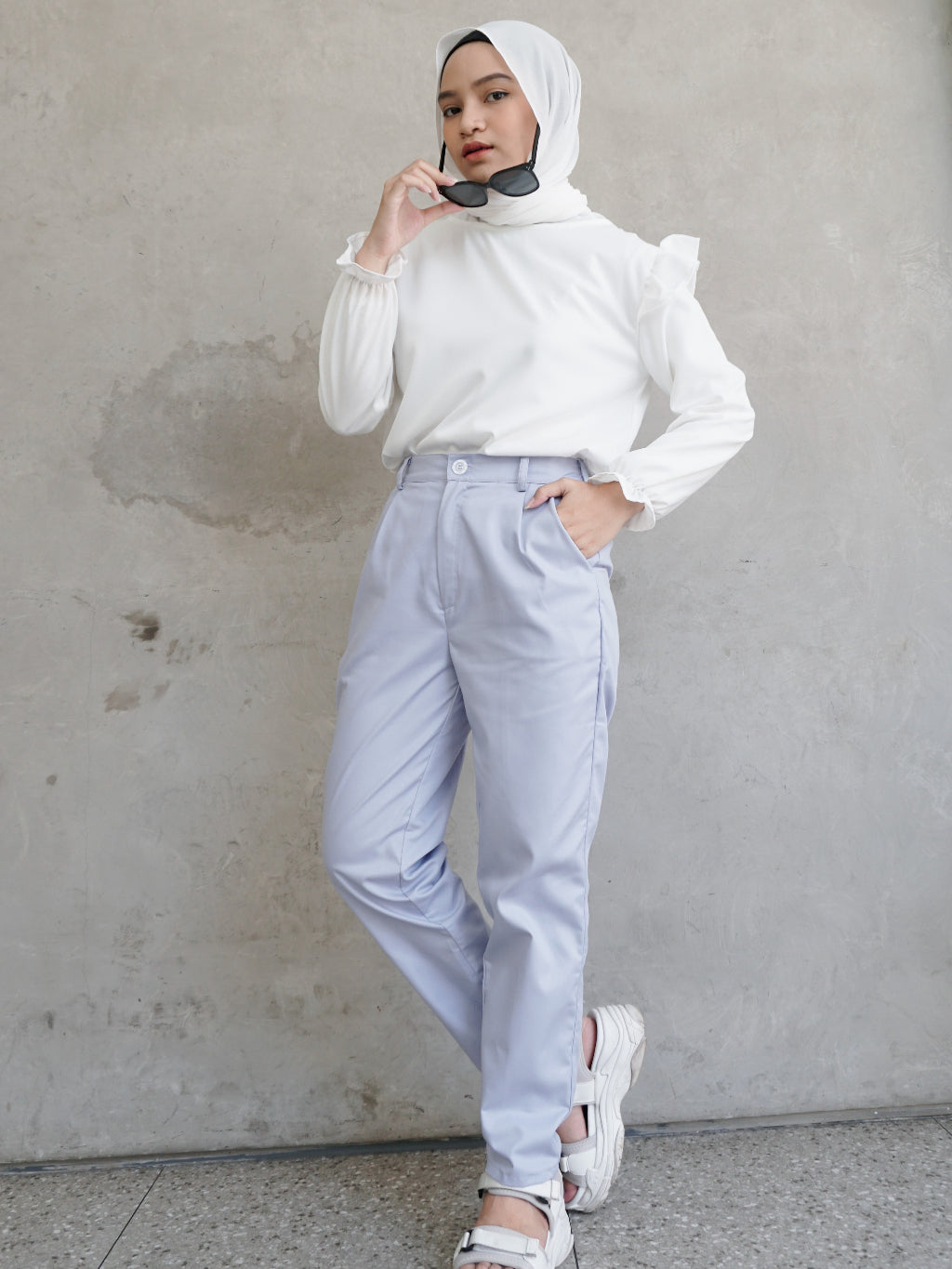 SEELARAS - Senada Pants Blueberry / Celana Panjang Wanita
