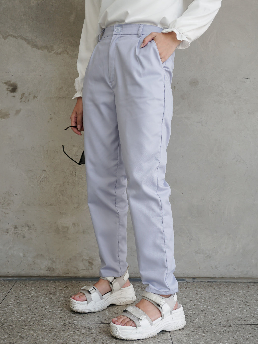 SEELARAS - Senada Pants Blueberry / Celana Panjang Wanita
